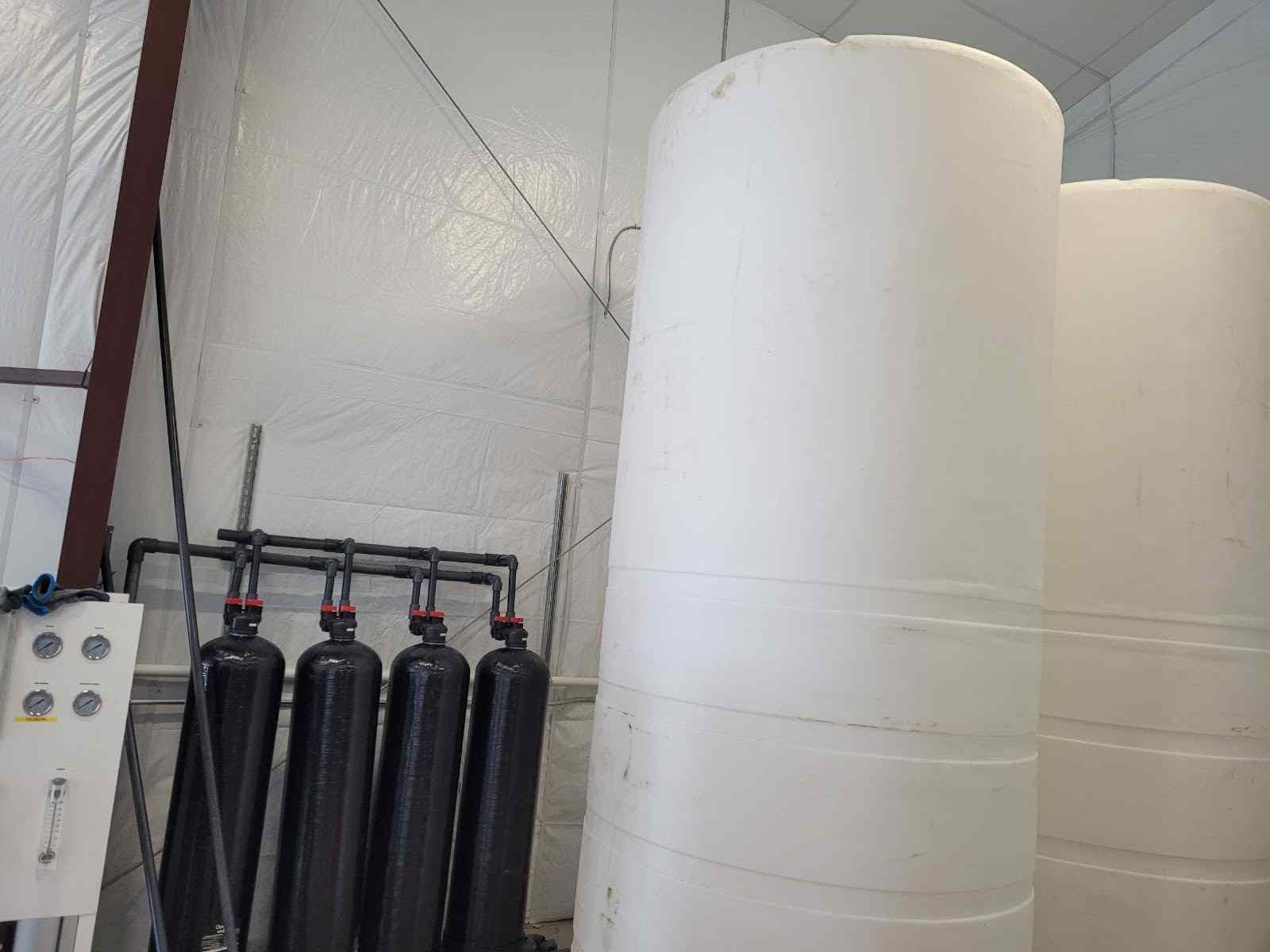 Salt-based water softener in an Arvada mechanical room