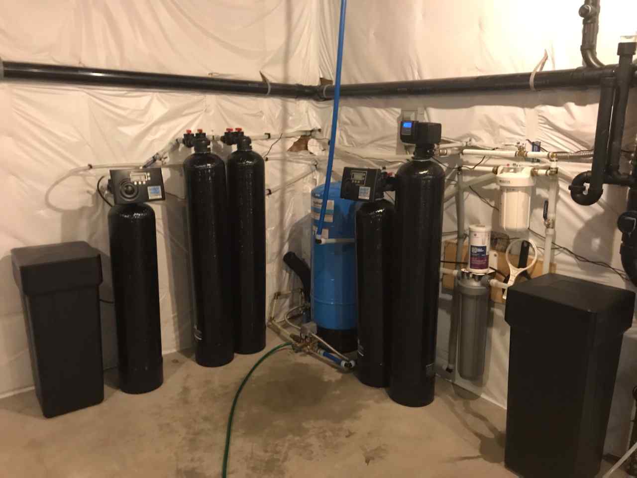 Water softener install in an Aurora basement
