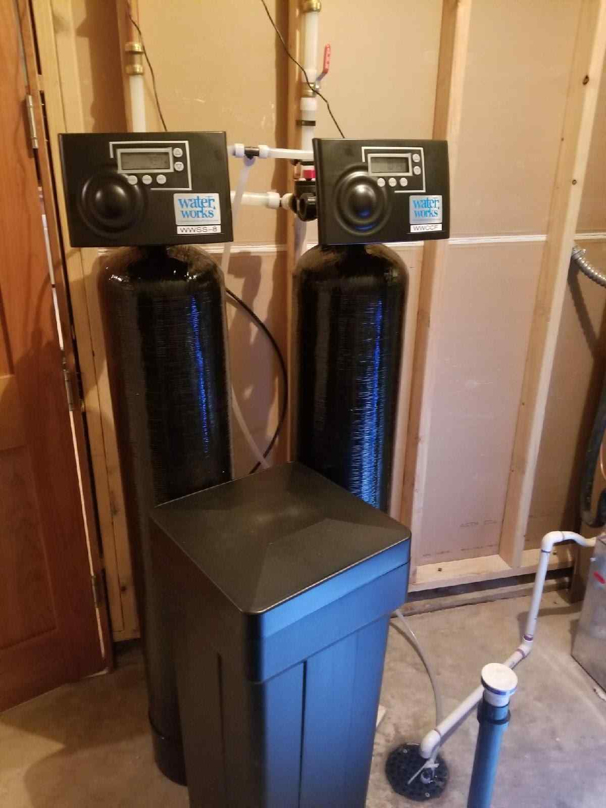 Residential water softener install in Parker