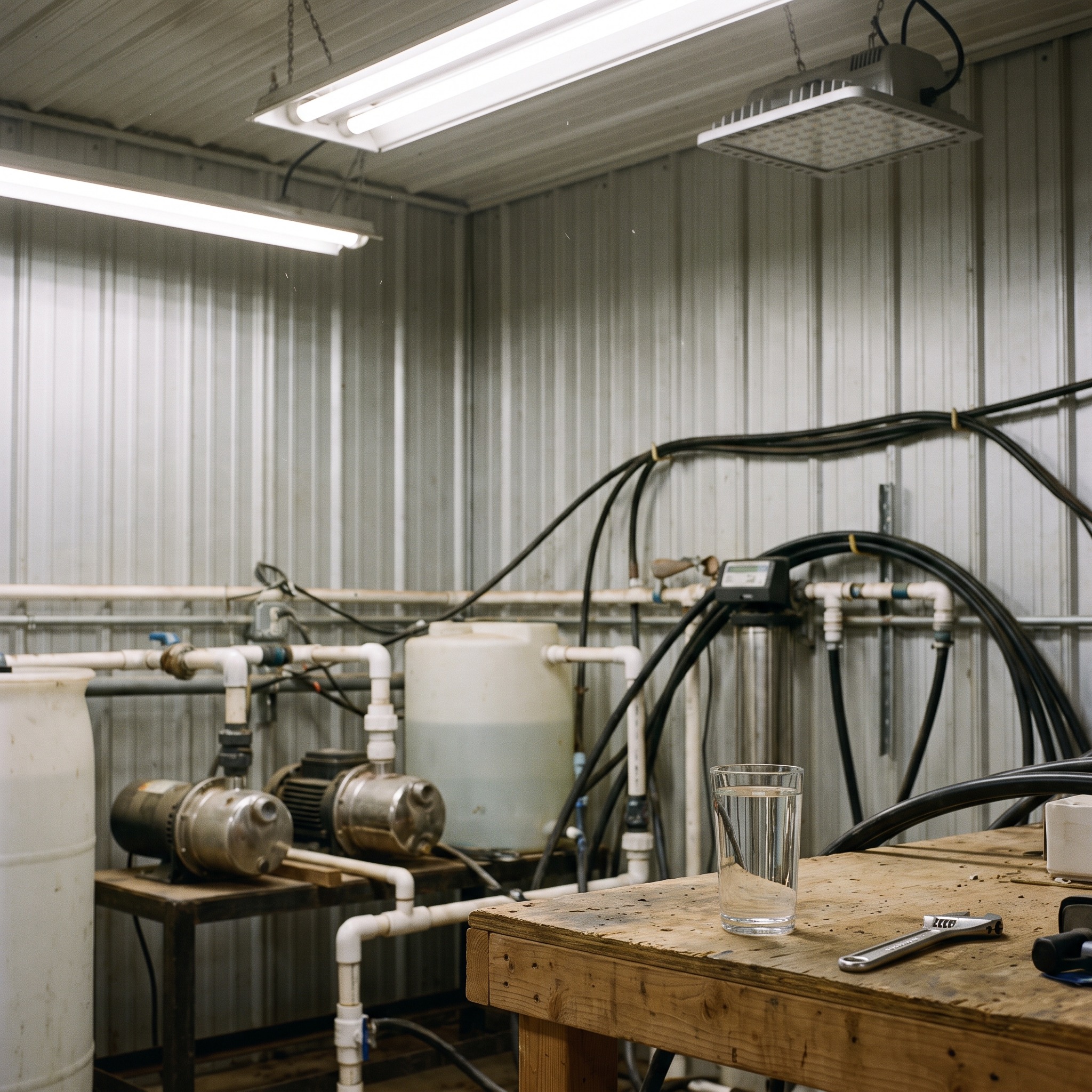 Water treatment system installed in a Colorado agricultural facility with irrigation equipment