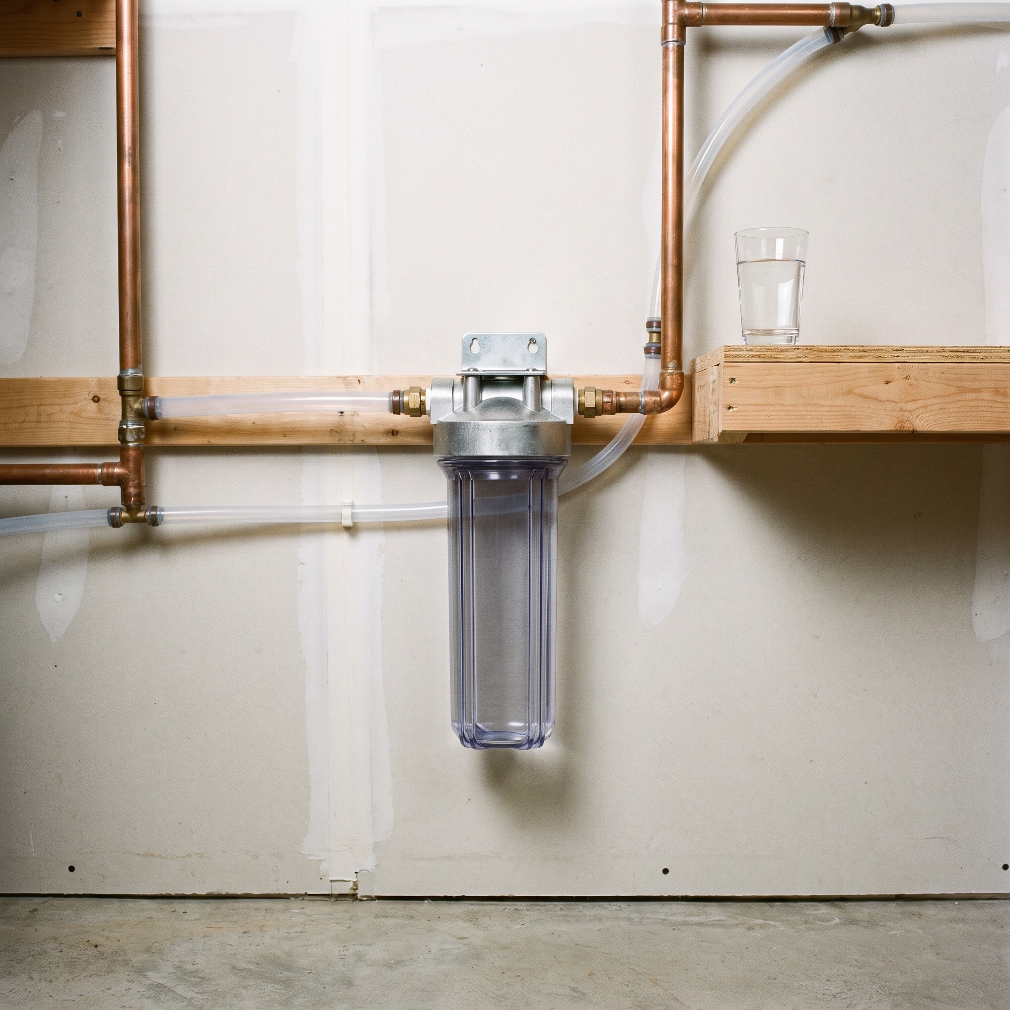 Whole House Water Filters in Colorado Whole-house water filter system installed on the main supply line in a Colorado home